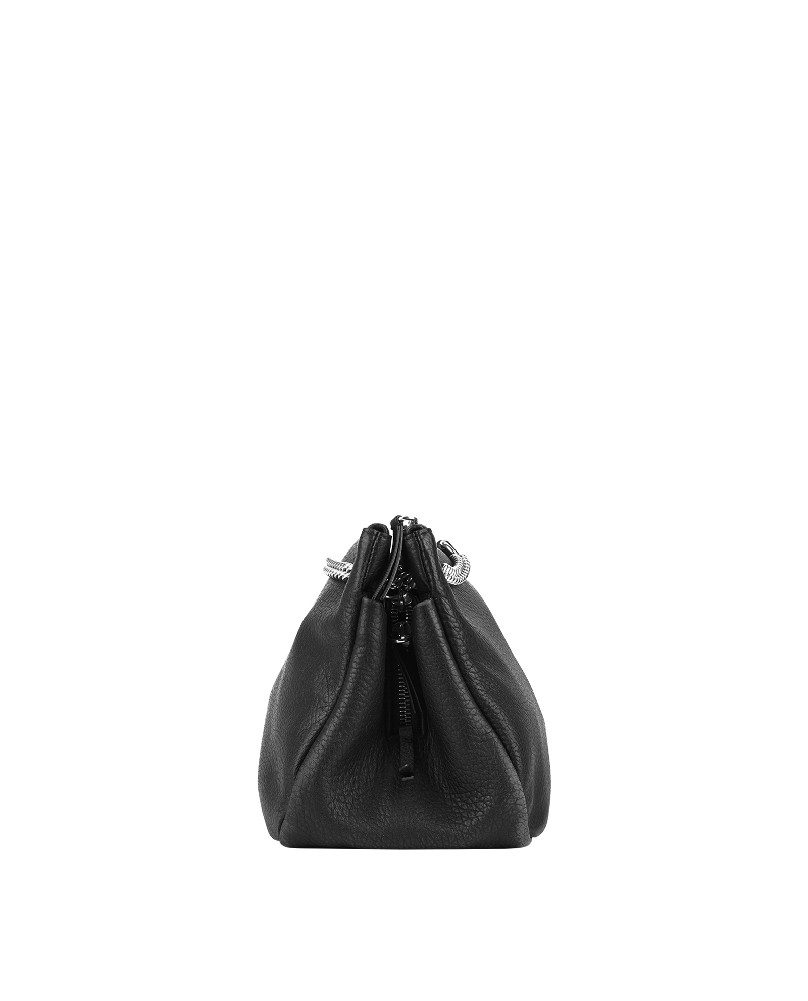 Mulberry Winsley Shoulder Bag, &pound;120, Handbags, Black, Leather, Side view